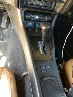 New console with the Gate shifter for the auto trans, also visable is the OD button to go along with all new plush carpet through out.