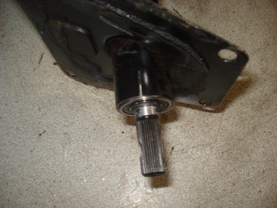 Inserted the new splined steering shaft from the kit