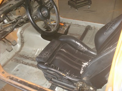 Drivers side seat in place.